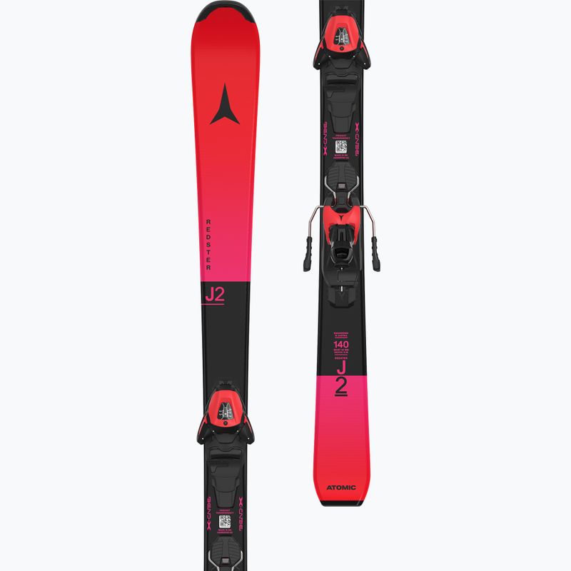 Vaikiškos kalnų slidės Atomic Redster J2 JTM + apkaustai L6 GW Red Tension/Black 7