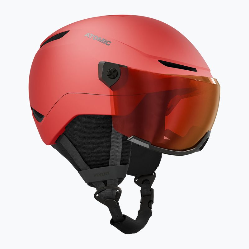 Vaikiškas slidinėjimo šalmas Atomic Revent Visor Jr red/red flash