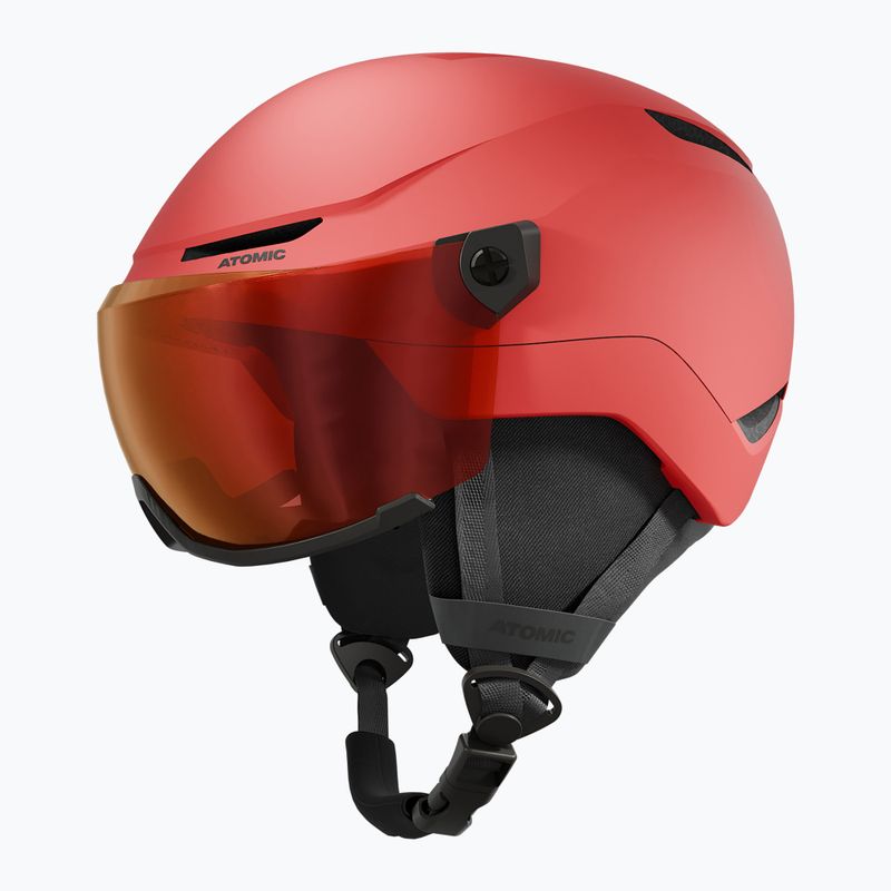 Vaikiškas slidinėjimo šalmas Atomic Revent Visor Jr red/red flash 2