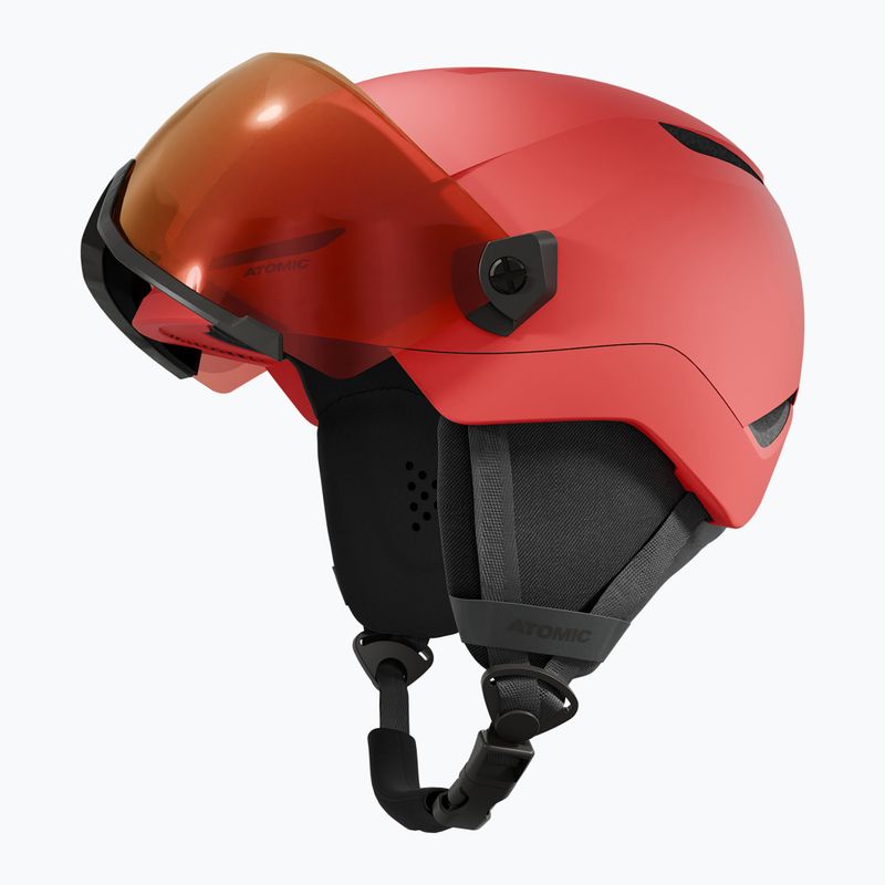 Vaikiškas slidinėjimo šalmas Atomic Revent Visor Jr red/red flash 3