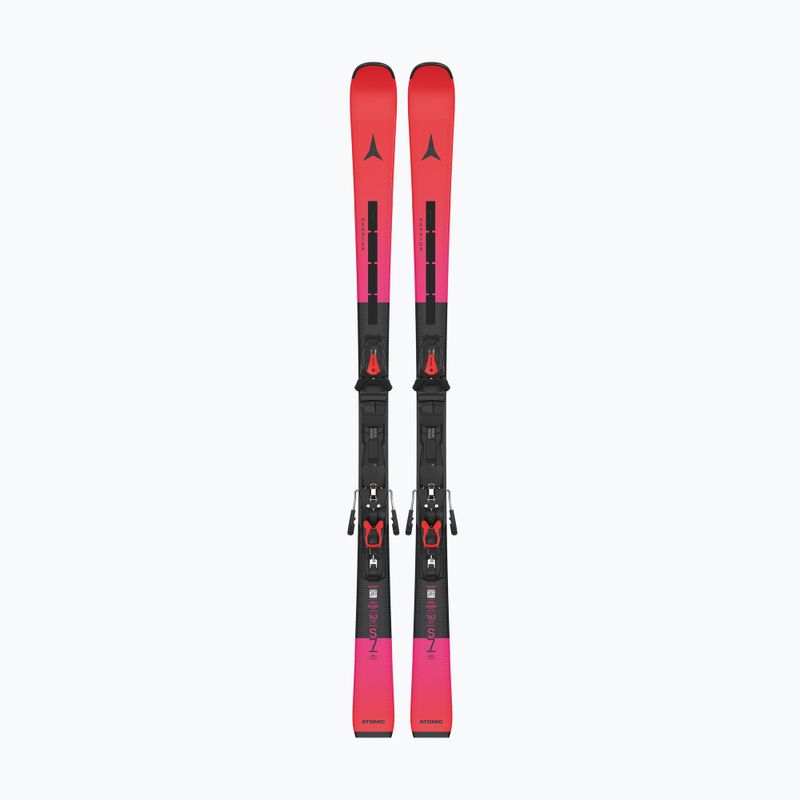 Kalnų slidės + apkaustai Atomic Redster S9 Revoshock L + MI12 GW red tension/black