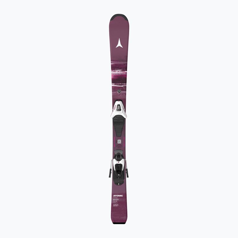 Vaikiškos kalnų slidės + apkaustai Atomic Maven Jr 100-120 + C5 GW red plum 2