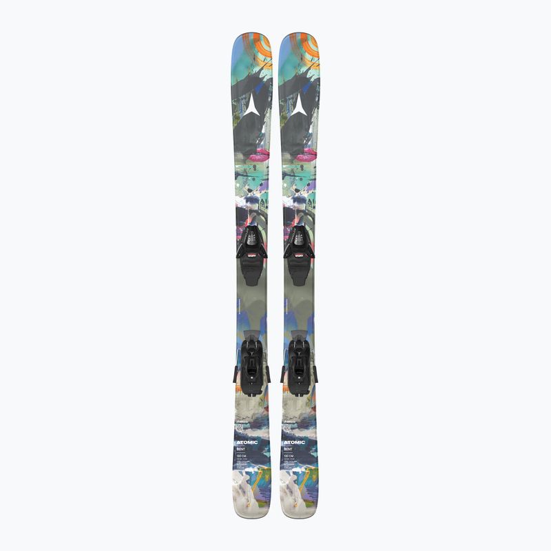 Vaikiškos kalnų slidės + apkaustai Atomic Bent Jr 110-130 + C5 GW multicolor