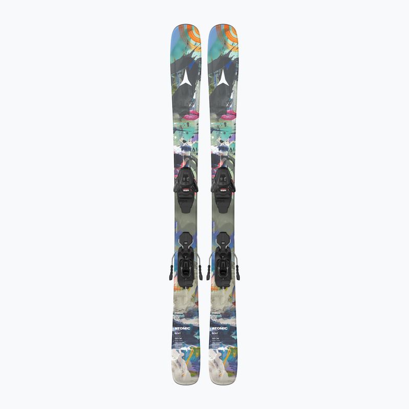 Vaikiškos kalnų slidės + apkaustai Atomic Bent Jr 140-150 + L6 GW multicolor