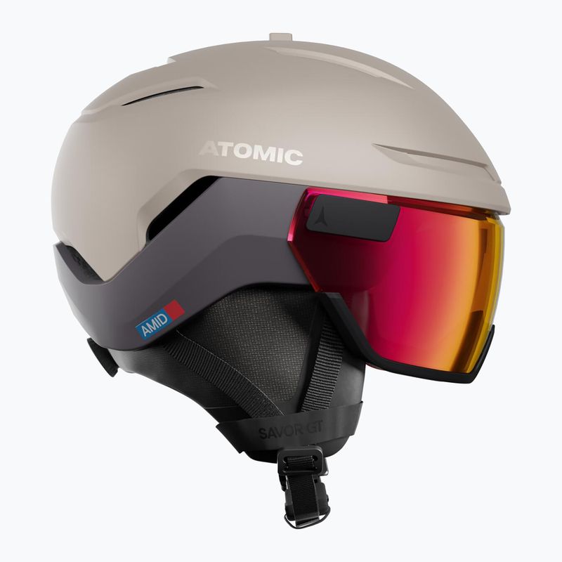 Snieglenčių šalmas Atomic Savor GT Amid Visor Photo sand/red photo