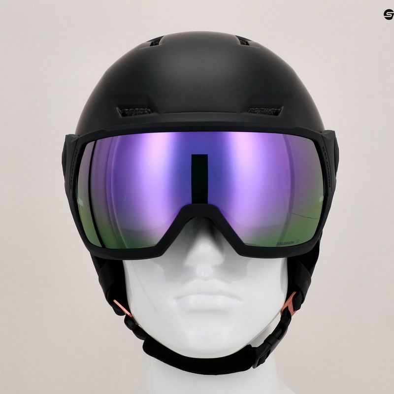 Slidinėjimo šalmas Salomon Icon LT Visor S2 black/pink/gold 12