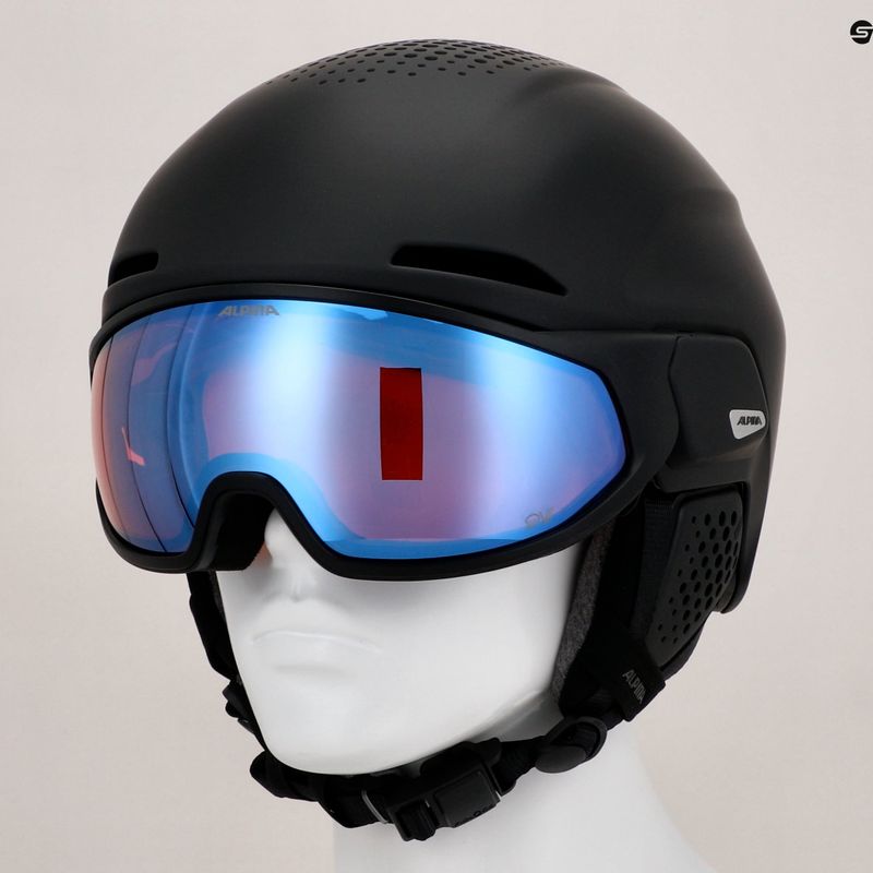 Slidinėjimo šalmas Alpina Oro QV Mips black matt/ice blue 10