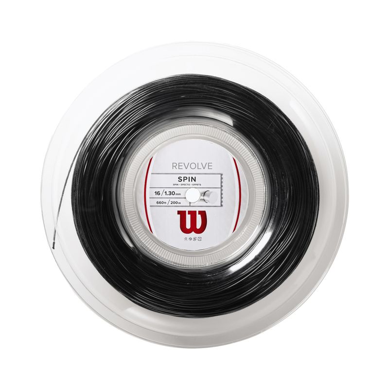 Wilson Revolve 16 200 m ilgio juodos spalvos teniso stygos RWRZ906800