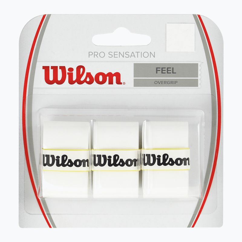 Teniso rakečių apvyniojimas Wilson Pro Overgrip Sensation 3 vnt. white