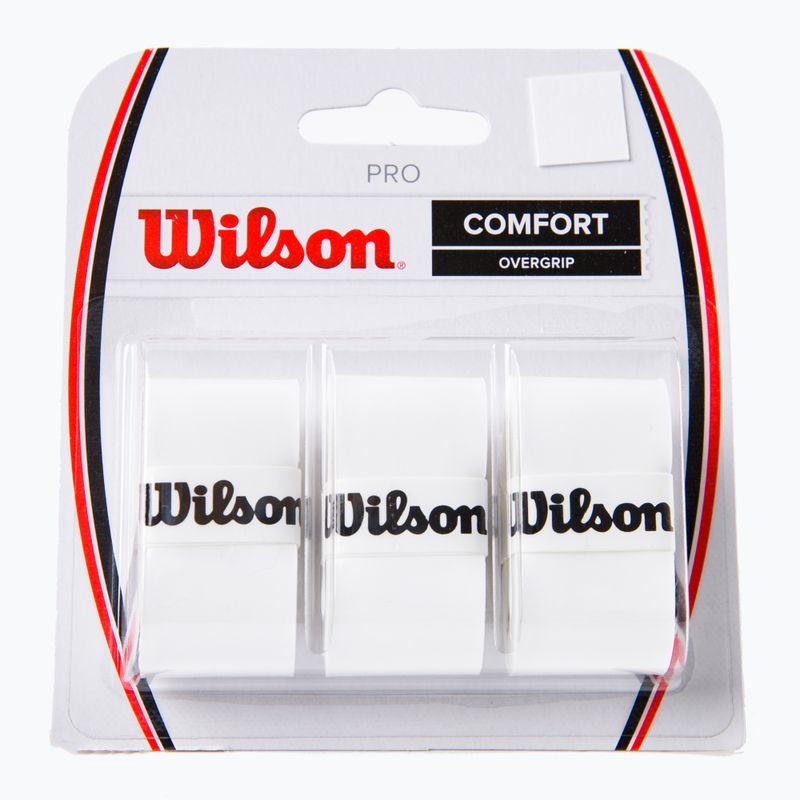 Wilson Pro Comfort Overgrip teniso raketės apvyniojimai 3 vnt. balti WRZ4014WH+