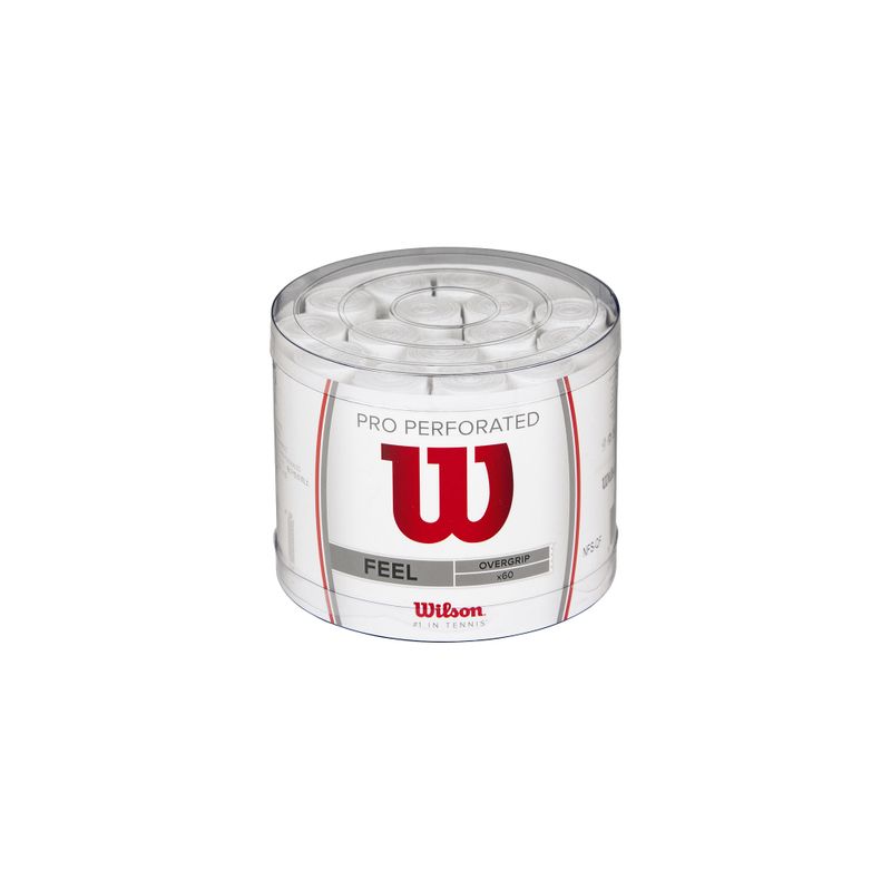 Wilson Pro Og Perf Bucket teniso raketės apvyniojimas 60 vnt. baltas WRZ4008WH