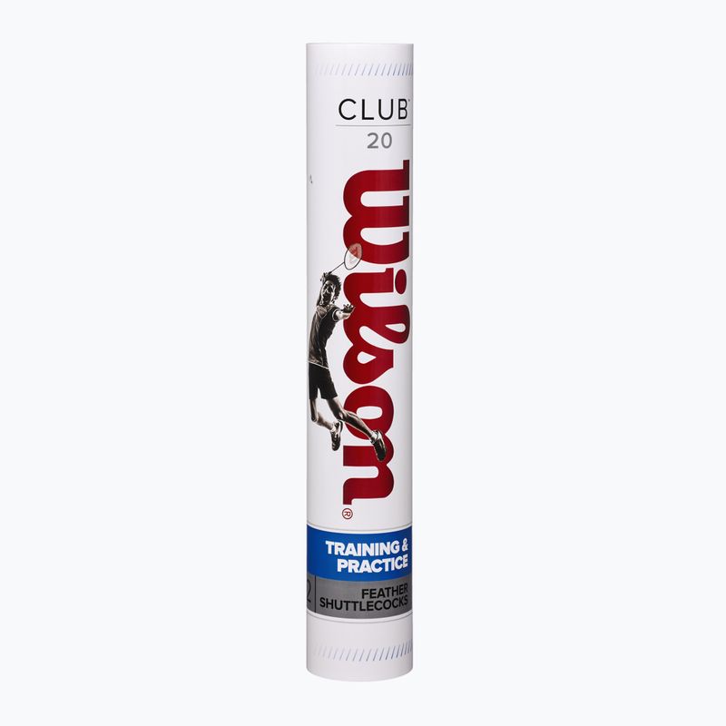 Badmintono plunksniukai Wilson Club 12 vnt. white