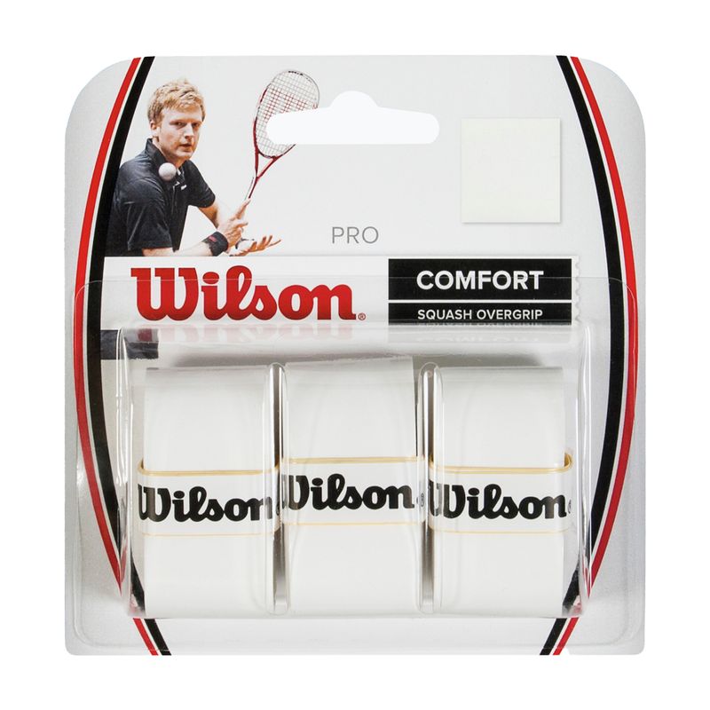 Wilson Sq Pro Overgrip apvyniojimai skvošo raketėms 3 vnt. balti WRR937000+