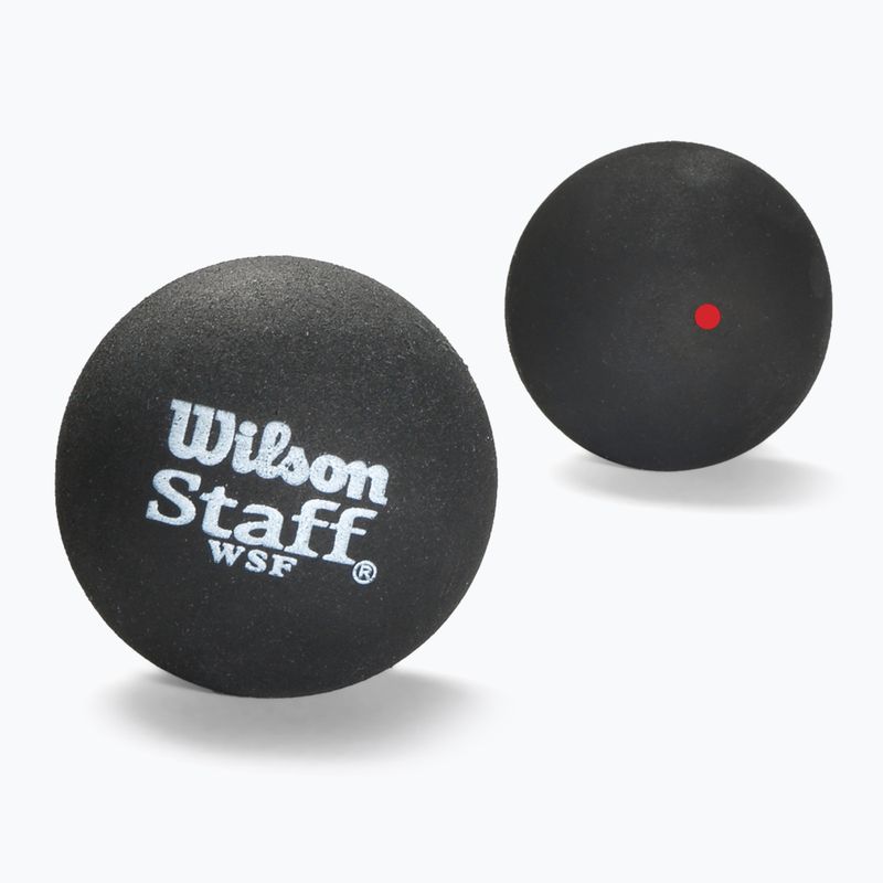 Skvošo kamuoliai Wilson Staff Ball Red Dot 3 vnt. black