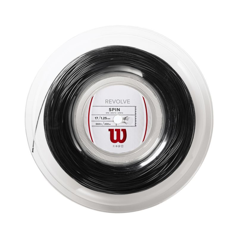 Wilson Revolve 17 200 m ilgio juodos spalvos teniso stygos WRZ906900