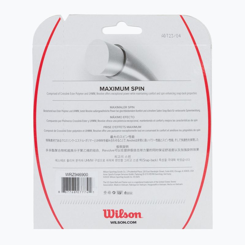 Wilson Revolve 17 teniso stygos 12,2 m juodos spalvos WRZ946900+ 2