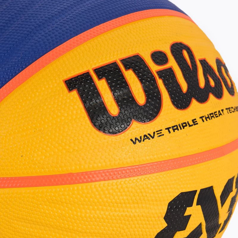 Krepšinio kamuolys Wilson Fiba 3x3 Replica RBR blue/yellow dydis 6 3