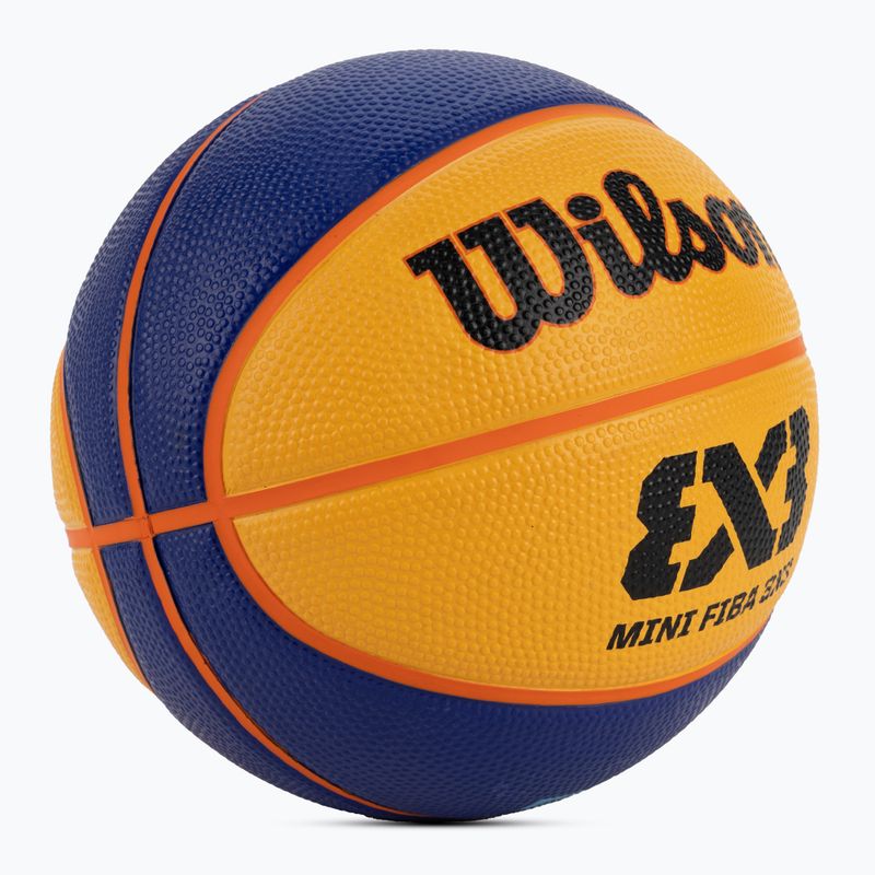 Wilson Fiba 3X3 Mini Rubber krepšinio kamuolys WTB1733XB 3 dydžio 2