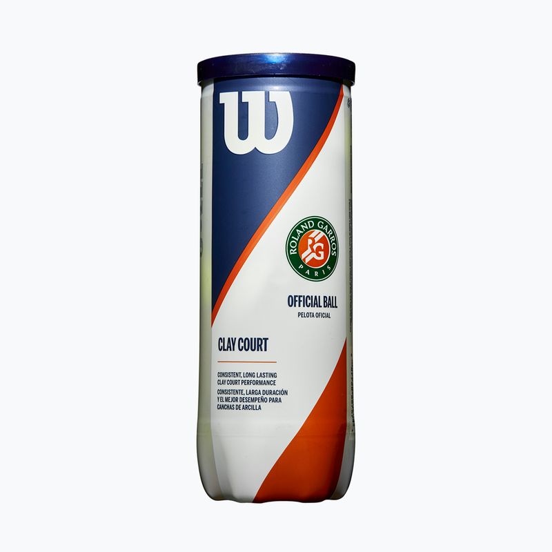 Wilson Roland Garros Clay Ct teniso kamuoliukai 3 vnt. geltoni WRT125000 2