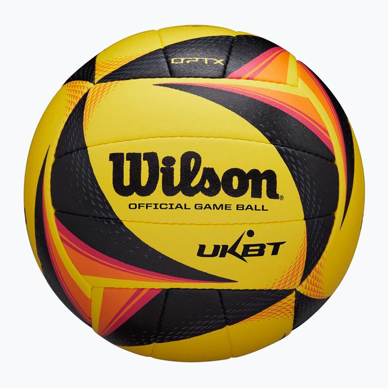 Paplūdimio tinklinio kamuolys Wilson OPTX AVP VB OFFICIAL GB yellow dydis 5