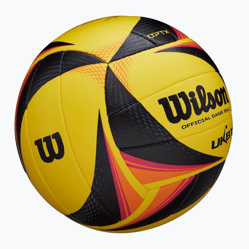 Paplūdimio tinklinio kamuolys Wilson OPTX AVP VB OFFICIAL GB yellow dydis 5 3