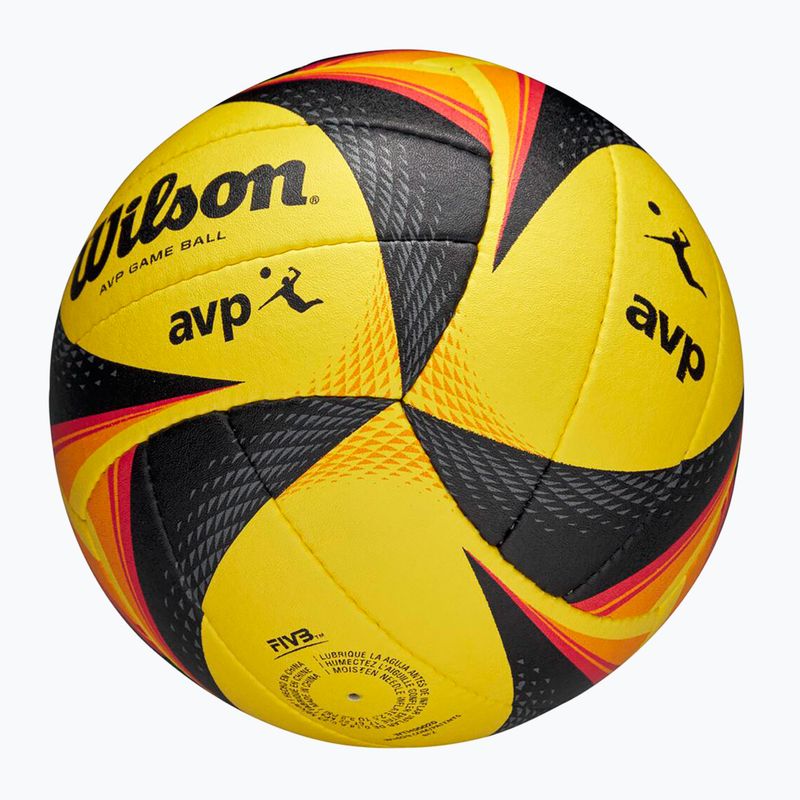 Paplūdimio tinklinio kamuolys Wilson OPTX AVP VB OFFICIAL GB yellow dydis 5 6
