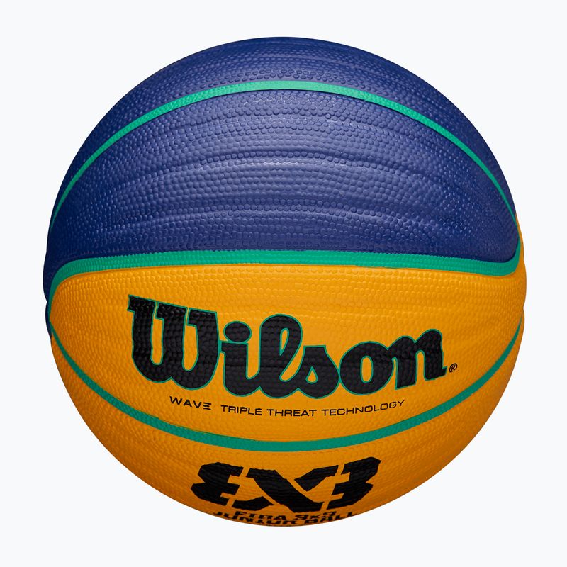 Vaikiškas krepšinio kamuolys Wilson Fiba 3x3 Junior blue/yellow dydis 5 4