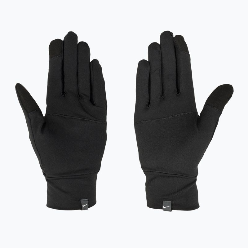 Vyriškos bėgimo pirštinės Nike Accelerate RG black/black/silver 2