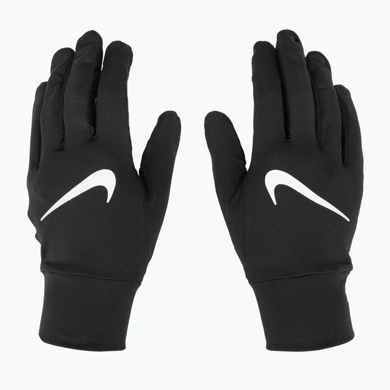 Vyriškos bėgimo pirštinės Nike Accelerate RG black/black/silver 3