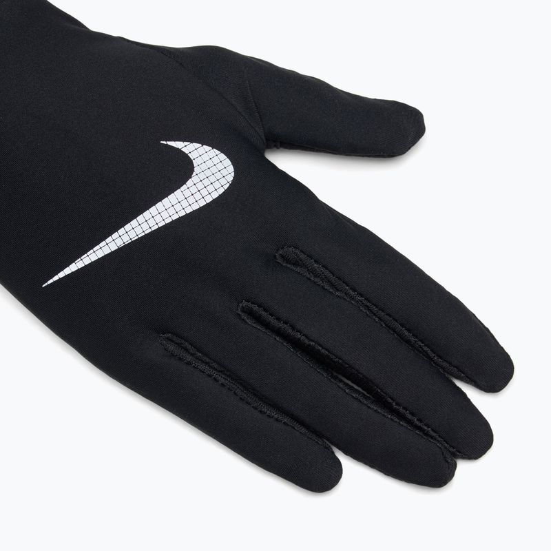 Moteriška galvos juosta + pirštinių komplektas Nike Essential Running black/black/silver 4