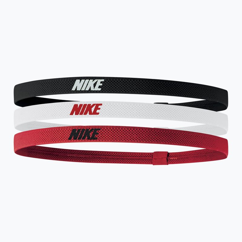 Galvos juosta Nike Elastic Headbands 2.0 3 vnt. black/white/university red