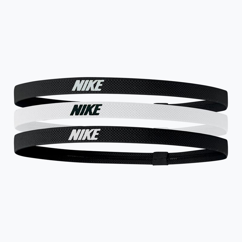 Galvos juosta Nike Elastic Headbands 2.0 3 vnt. black/white/black