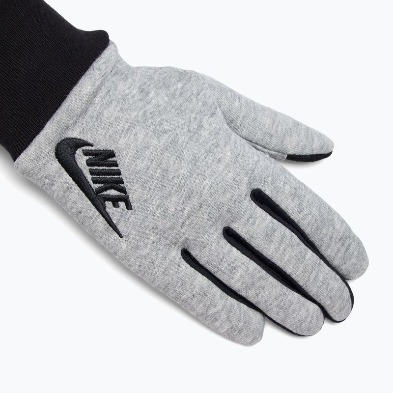 Vyriškos bėgimo pirštinės Nike Club Fleece 2.0 grey heather/black/black 4