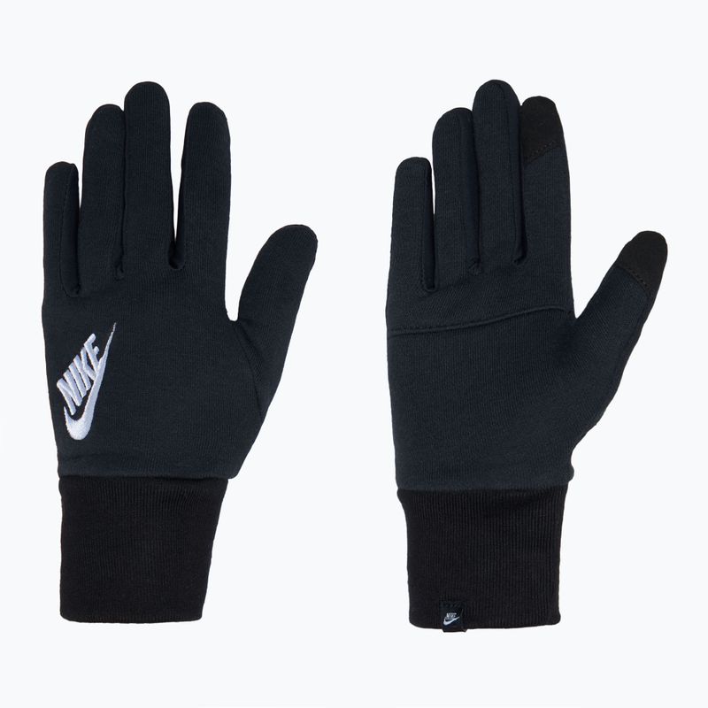 Moteriškos bėgimo pirštinės Nike Club Fleece black/white 2
