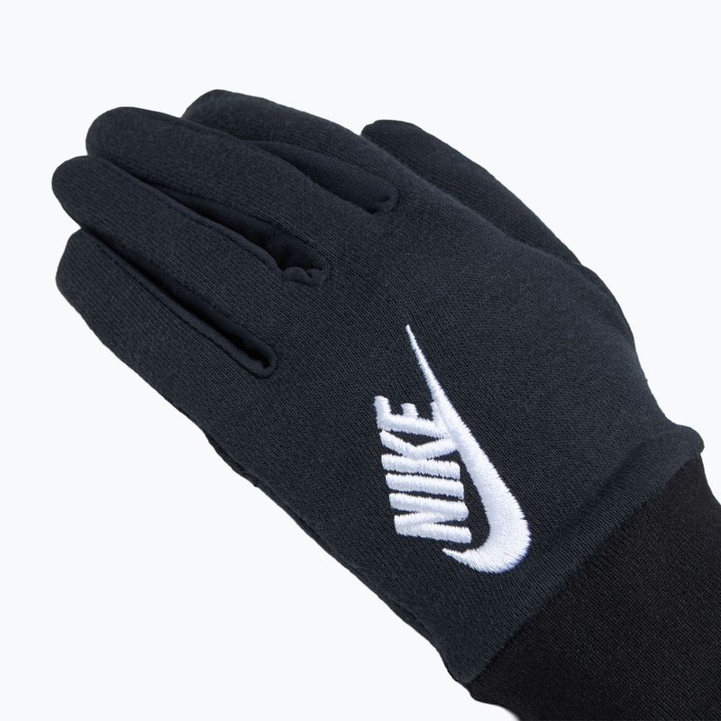 Moteriškos bėgimo pirštinės Nike Club Fleece black/white 4
