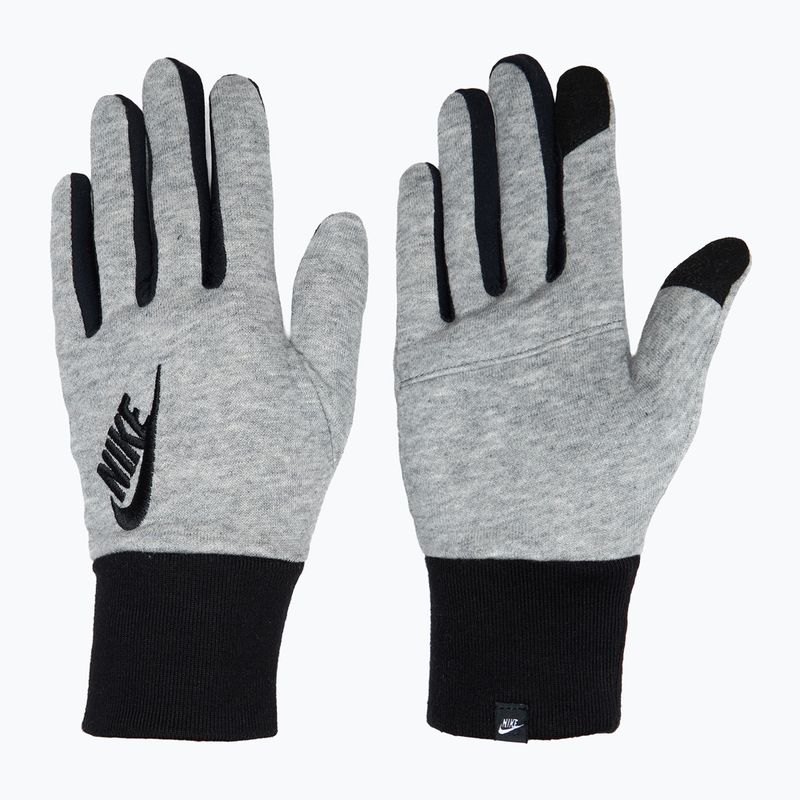 Moteriškos bėgimo pirštinės Nike Club Fleece grey heather/black/black