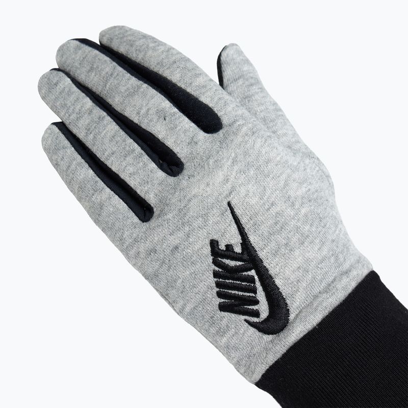 Moteriškos bėgimo pirštinės Nike Club Fleece grey heather/black/black 4