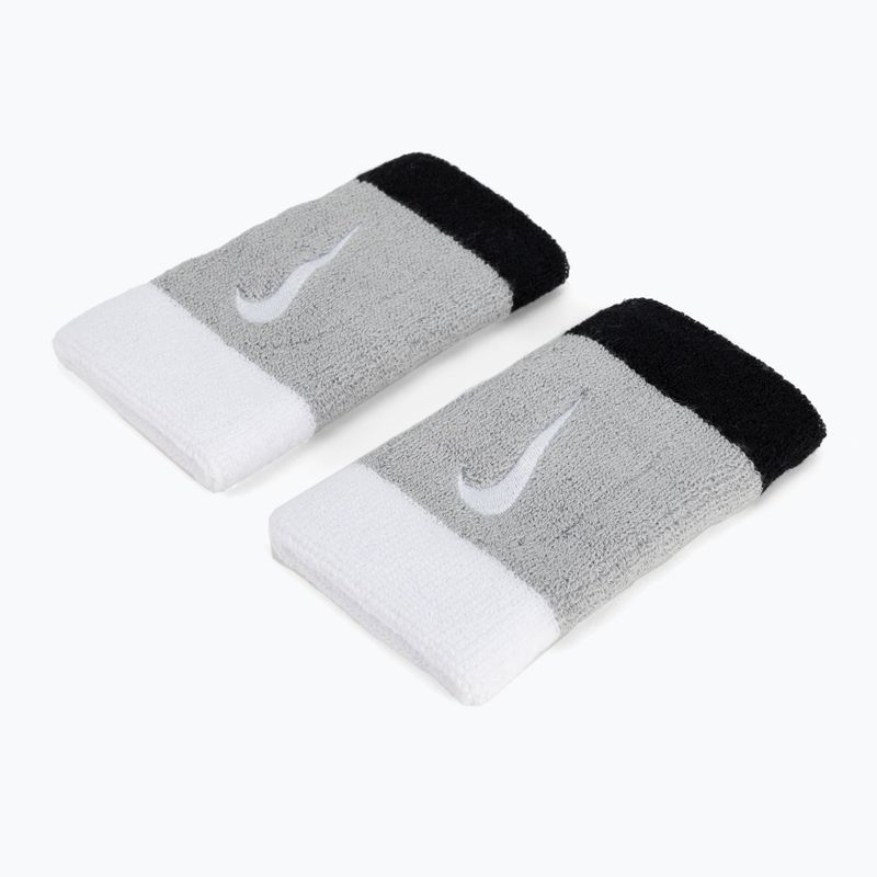 Nike Swoosh dvigubos apyrankės 2 vnt. pilka/juoda N0001586-016