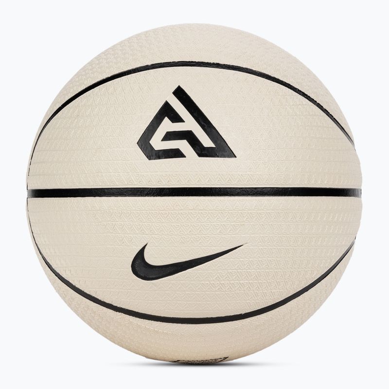 Krepšinio kamuolys Nike Playground 8P 2.0 G Antetokounmpo pale ivory/black/black/black dydis 7 3