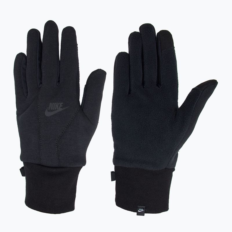 Vyriškos bėgimo pirštinės Nike Tech Fleece 2.0 black/black/black