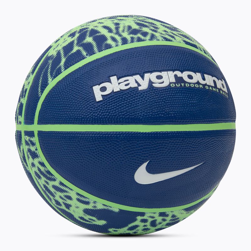 Krepšinio kamuolys Nike Everyday Playground 8P Graphic Deflated deep royal blue/vapor green/white dydis 7 2