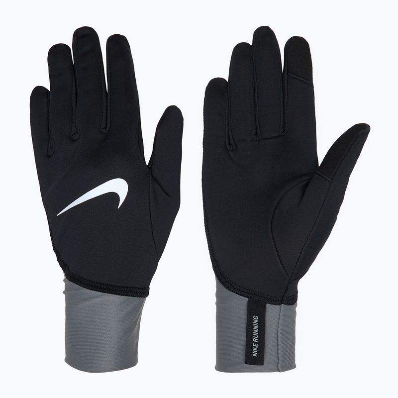 Moteriškos bėgimo pirštinės Nike Pacer Midweight RG black/smoke grey/silver