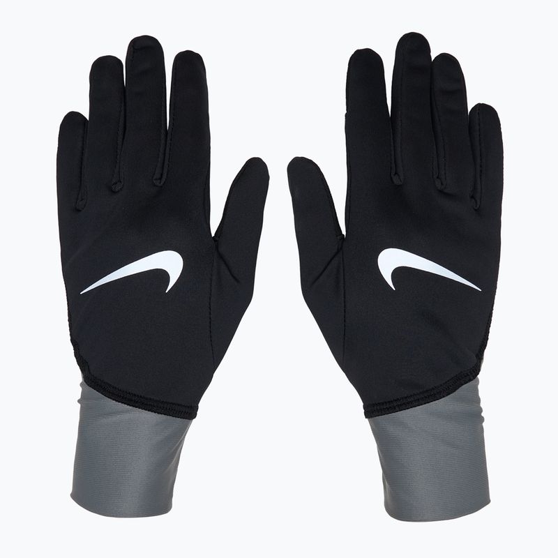 Moteriškos bėgimo pirštinės Nike Pacer Midweight RG black/smoke grey/silver 2