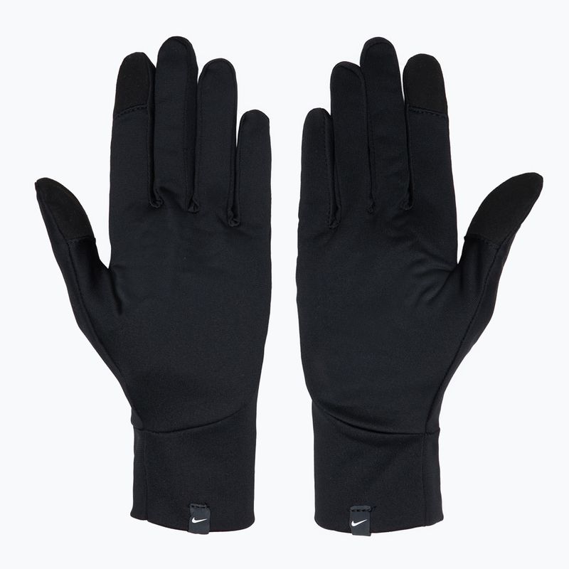 Vyriškos bėgimo pirštinės Nike Pacer Lightweight RG black/black/silver 3