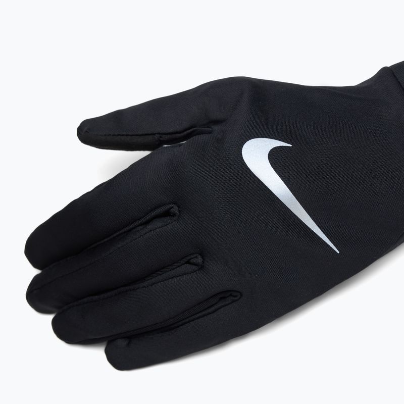 Vyriškos bėgimo pirštinės Nike Pacer Lightweight RG black/black/silver 4