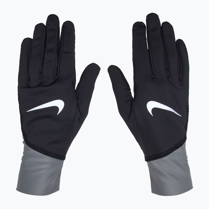 Vyriškos bėgimo pirštinės Nike Pacer Midweight RG black/smoke grey/silver 2