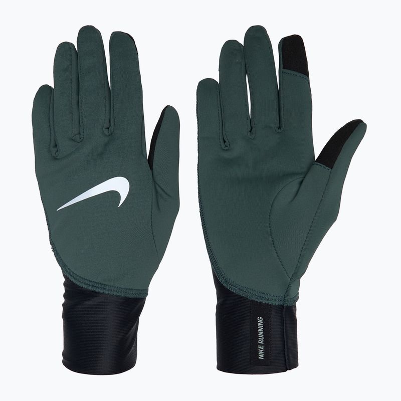 Moteriškos bėgimo pirštinės Nike Pacer Midweight RG vintage green/black/silver
