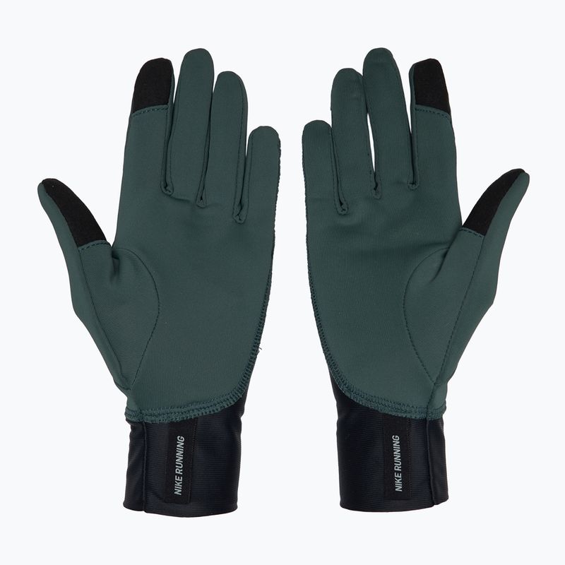 Moteriškos bėgimo pirštinės Nike Pacer Midweight RG vintage green/black/silver 2