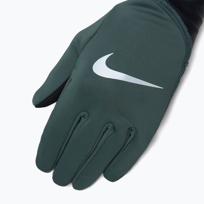 Moteriškos bėgimo pirštinės Nike Pacer Midweight RG vintage green/black/silver 3