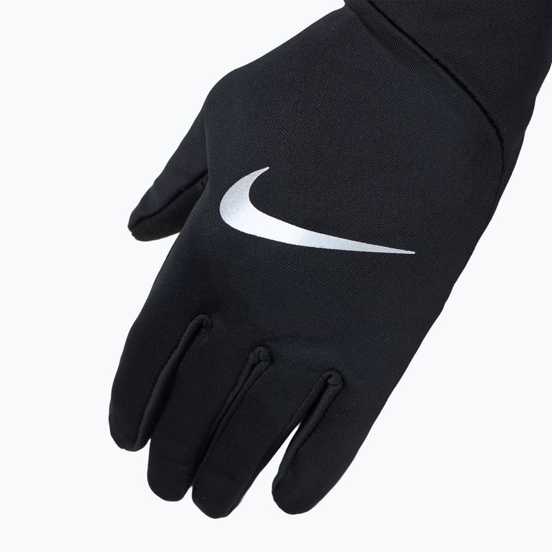 Moteriškos bėgimo pirštinės Nike Pacer Lightweight RG black/black/silver 4
